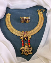 Temple pendent in Naskhi Neckles With Earring - NN0088